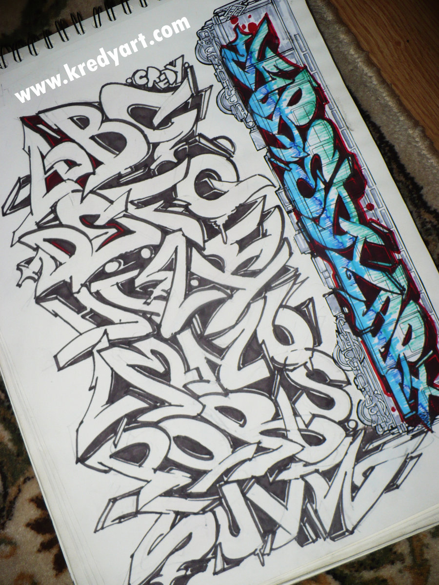 how to draw graffiti letters a z in 3d
